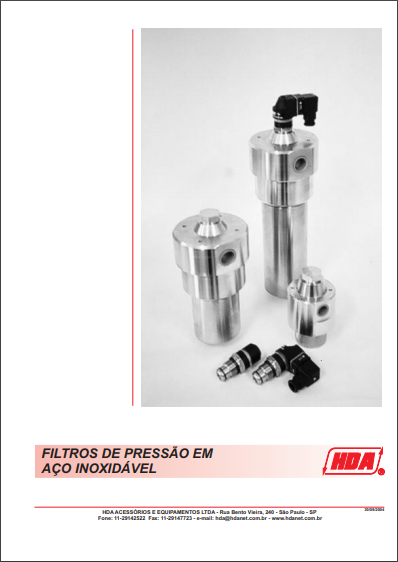 Filtros de Pressão em INOX