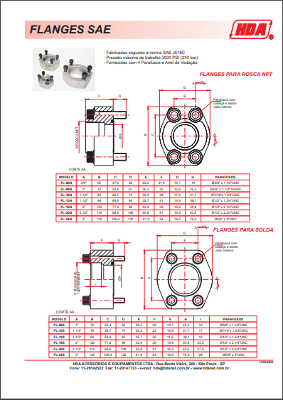 Flanges SAE